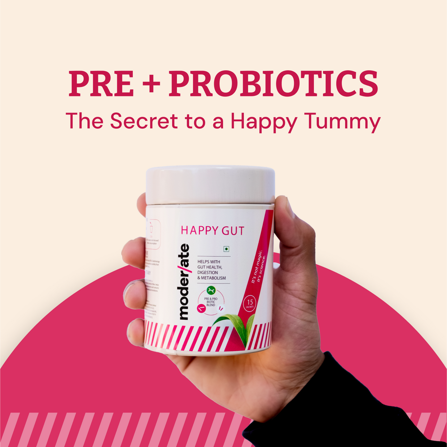 Happy Gut Advanced Pre & Probiotic Powder - Naturally Boost Digestion & Metabolism