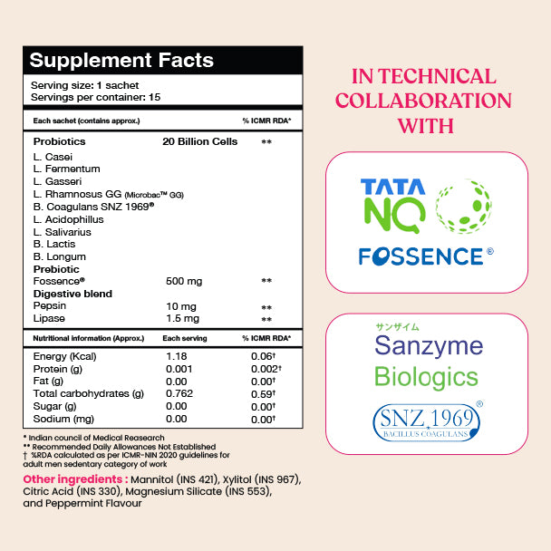 Happy Gut Nutritional Facts