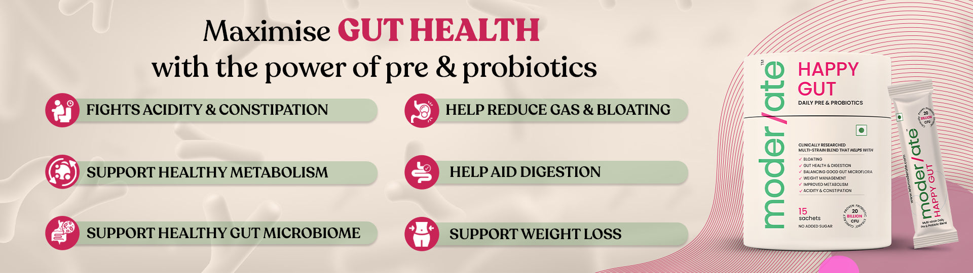 Health Benefits of Moderate Happy Gut