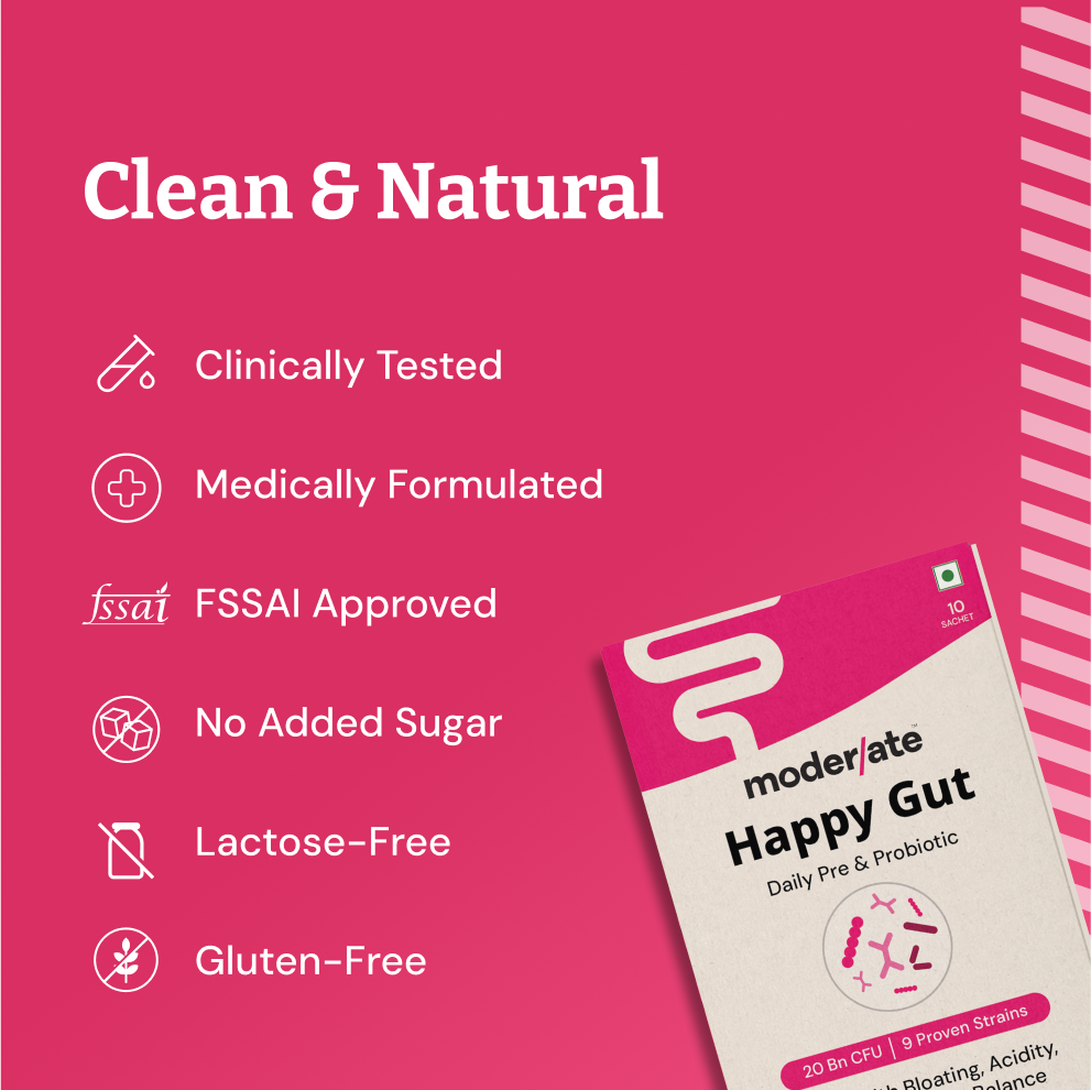 Happy Gut Advanced Pre & Probiotic Powder - Naturally Boost Digestion & Metabolism