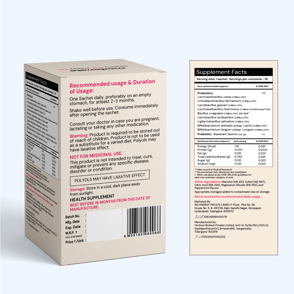 Happy Gut Advanced Pre & Probiotic Powder - Naturally Boost Digestion & Metabolism